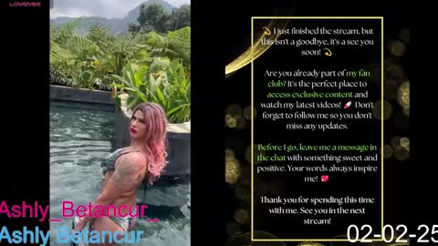 Ashly Betancur  online show from February 2, 9:40 am