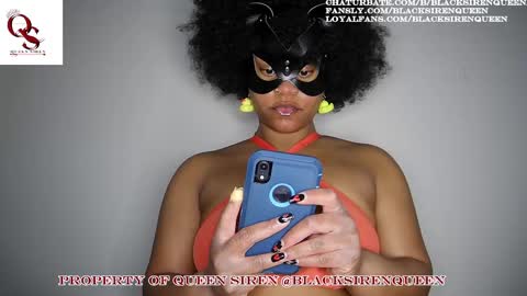 Snapshot of blacksirenqueen chatting on February 14, 2:28 am Queen Siren online show from February 14, 2:28 am