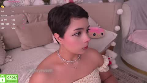 Snapshot of cheerrysweett chatting on March 10, 1:32 pm Baby Cherry online show from March 10, 1:32 pm