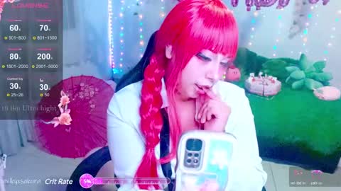 Snapshot of milkysakura chatting on February 10, 2:52 am Abby Lilia online show from February 10, 2:52 am